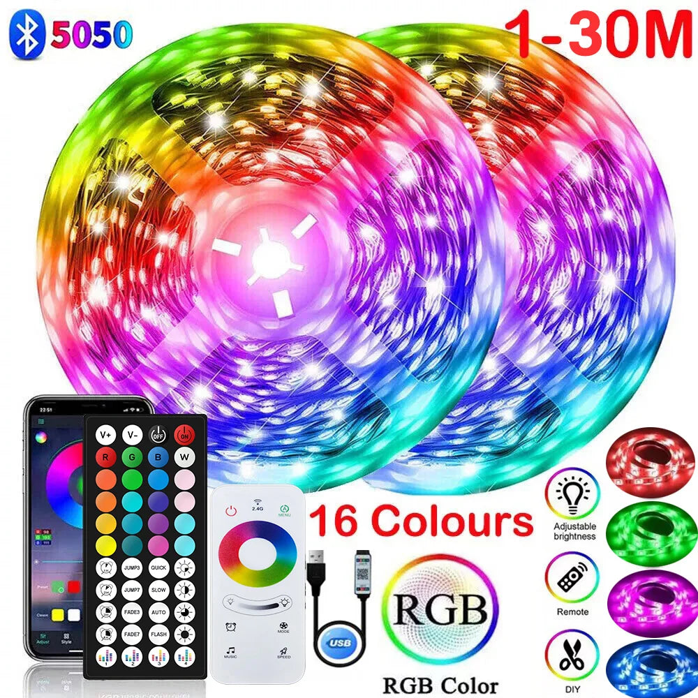 GlowAura™ Smart LED Strip Lights