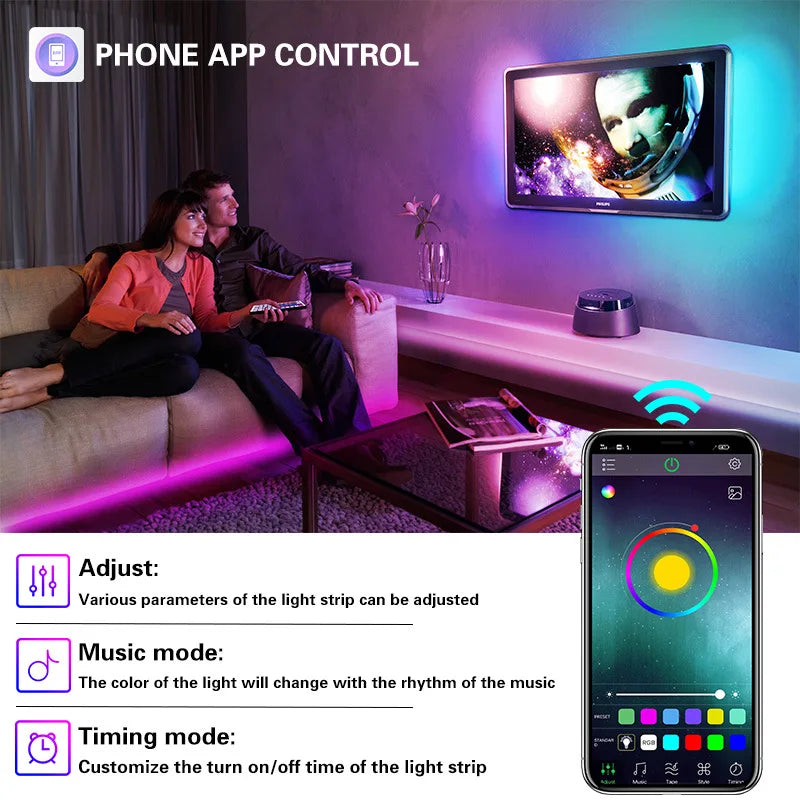 GlowAura™ Smart LED Strip Lights